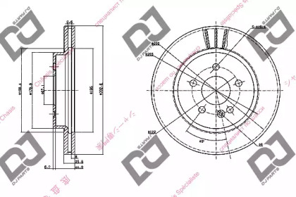 Тормозной диск DJ PARTS BD1151